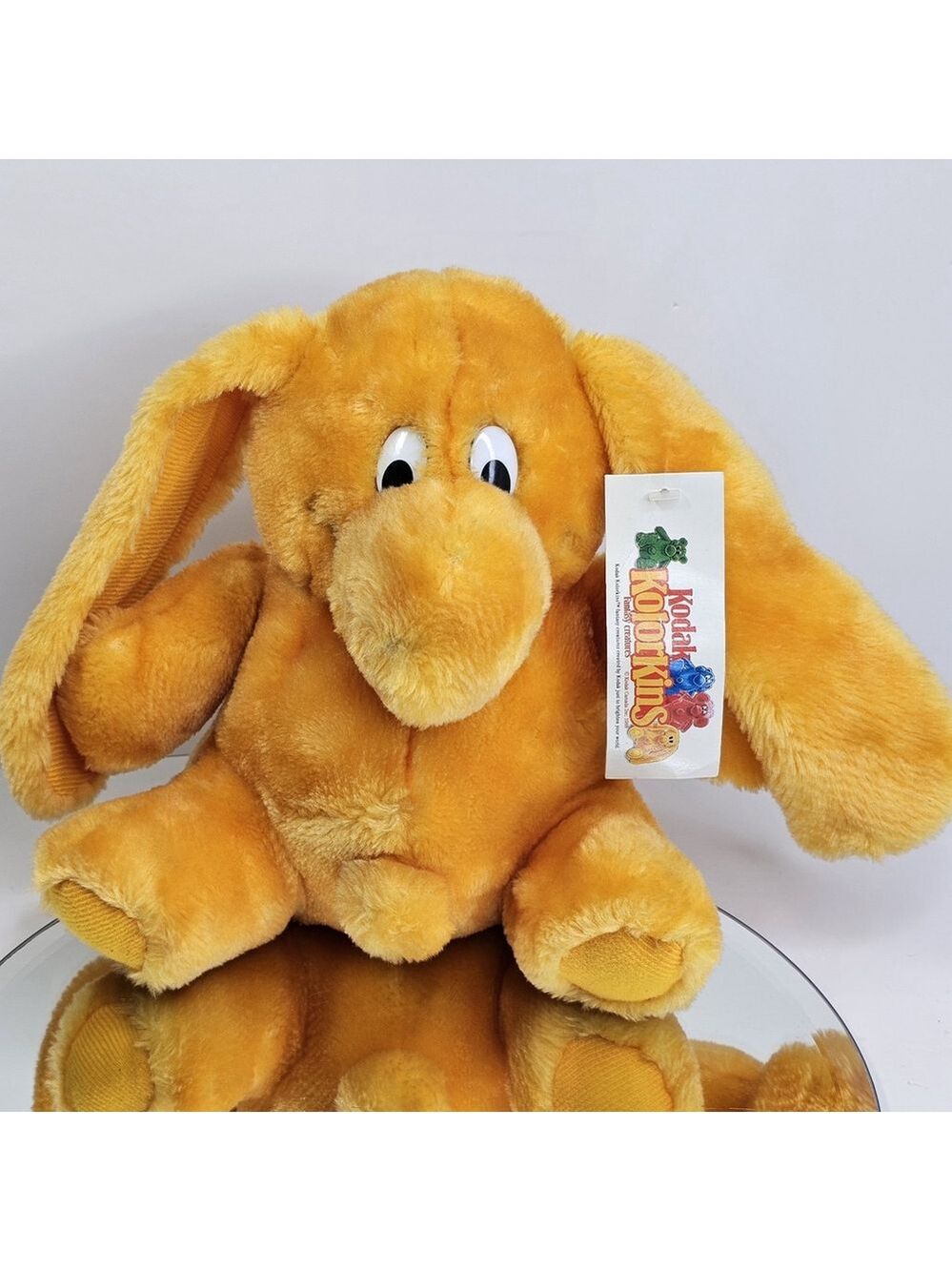 Vtg 1989 Licensed Kodak Kolorkins Toys SNAP Orange Stuffed Plush Toy Animal